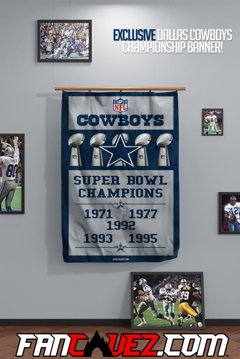 Officially Licensed NFL Cowboys Champions Banner Collection Photo Mint -  8563375