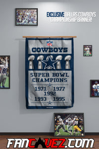 Dallas Cowboys | Champions Banner | 3' x 5'